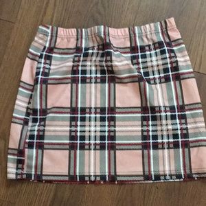 Pretty Pink Plaid Skirt
